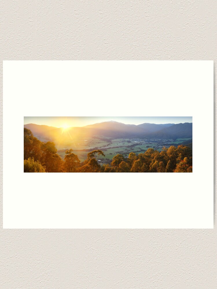 Thumbnail 1 of 3, Art Print, Mt Beauty Township, Kiewa Valley, Victoria, Australia designed and sold by Chockstone.