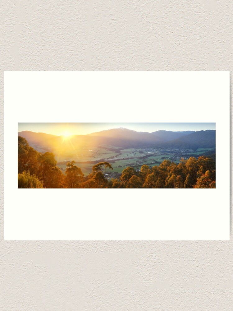 Thumbnail 1 of 3, Art Print, Mt Beauty Township, Kiewa Valley, Victoria, Australia designed and sold by Chockstone.