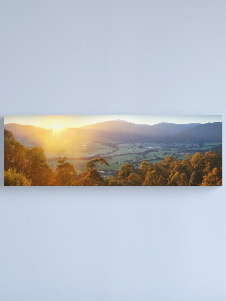 Thumbnail 1 of 3, Canvas Print, Mt Beauty Township, Kiewa Valley, Victoria, Australia designed and sold by Chockstone.