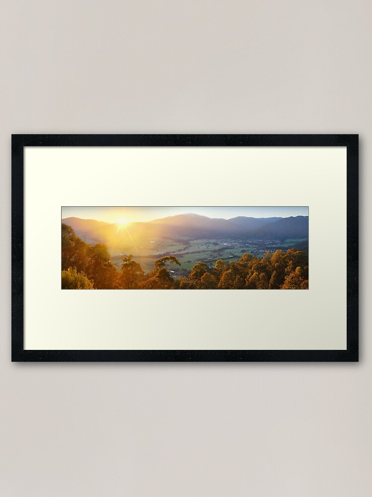 Thumbnail 1 of 7, Framed Art Print, Mt Beauty Township, Kiewa Valley, Victoria, Australia designed and sold by Chockstone.