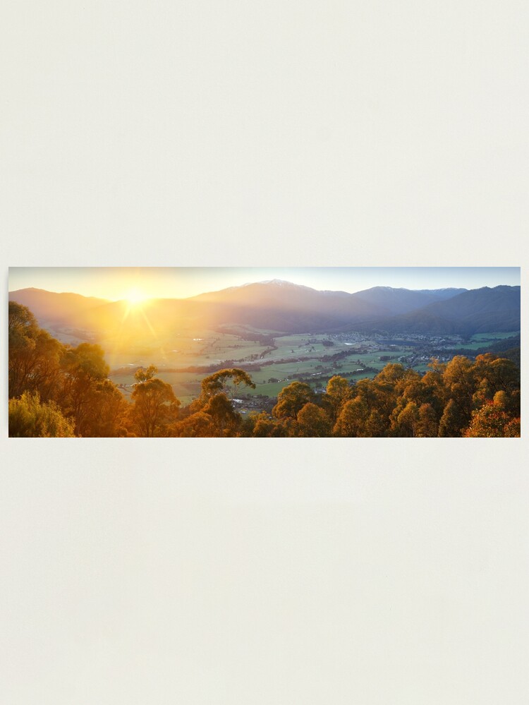 Thumbnail 1 of 3, Photographic Print, Mt Beauty Township, Kiewa Valley, Victoria, Australia designed and sold by Chockstone.