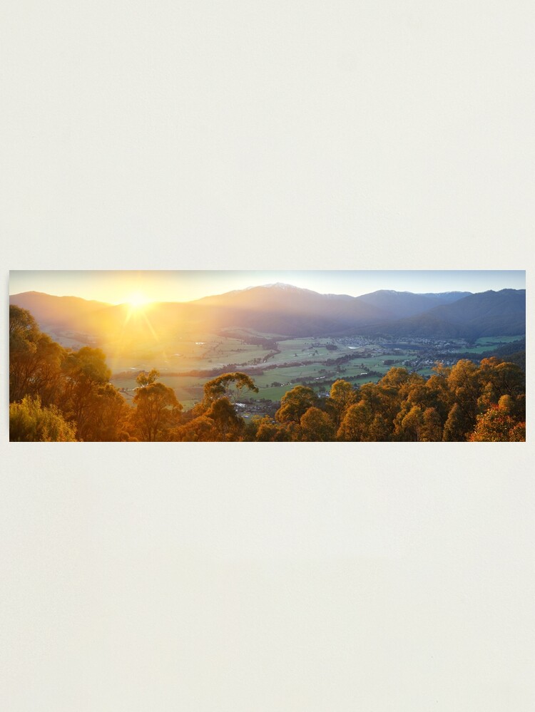 Thumbnail 1 of 3, Photographic Print, Mt Beauty Township, Kiewa Valley, Victoria, Australia designed and sold by Chockstone.