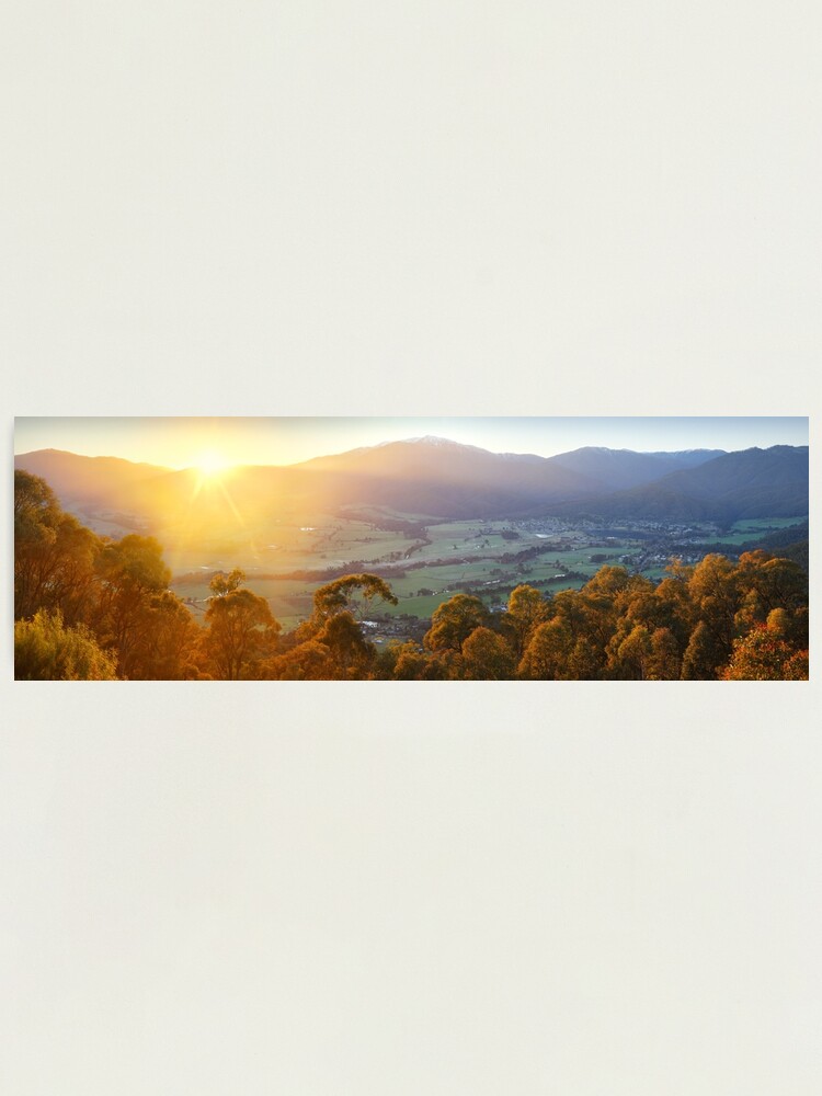 Thumbnail 1 of 3, Photographic Print, Mt Beauty Township, Kiewa Valley, Victoria, Australia designed and sold by Chockstone.