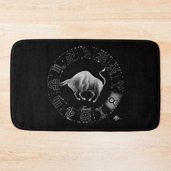 Item preview, Taurus Zodiac the Bull character graphic with star circle border and the 12 astrology symbols.  designed and sold by MortalDesigns.