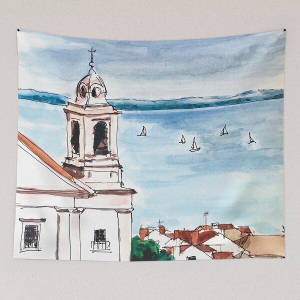 Item preview, Lisbon Cityscape Portugal designed and sold by TheJoeyStudio.