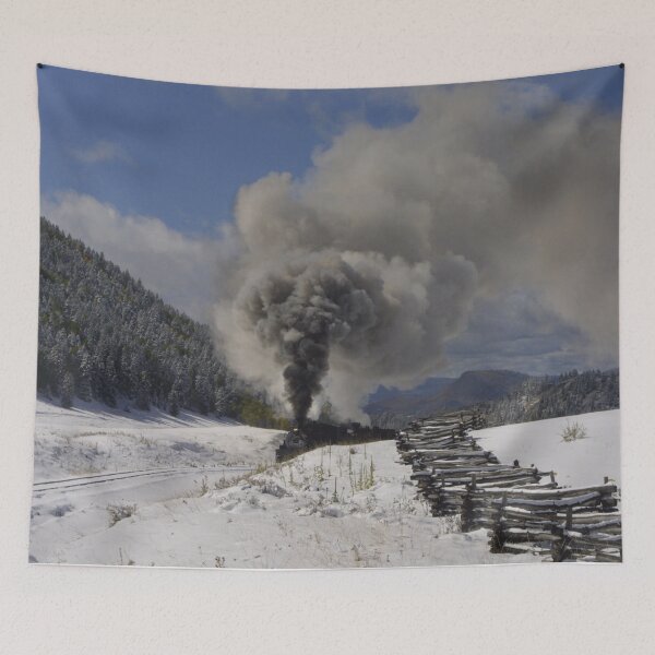 Item preview, Train in Snow with Fence 2 designed and sold by Spattergull.
