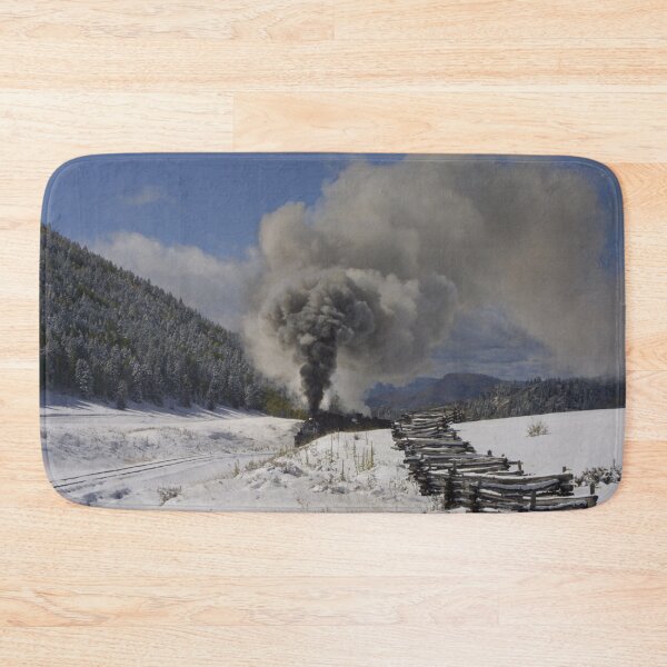 Item preview, Train in Snow with Fence 2 designed and sold by Spattergull.