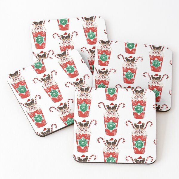 Item preview, PupperMint Mocha - Tri Color With Santa Hat designed and sold by SPufferART.