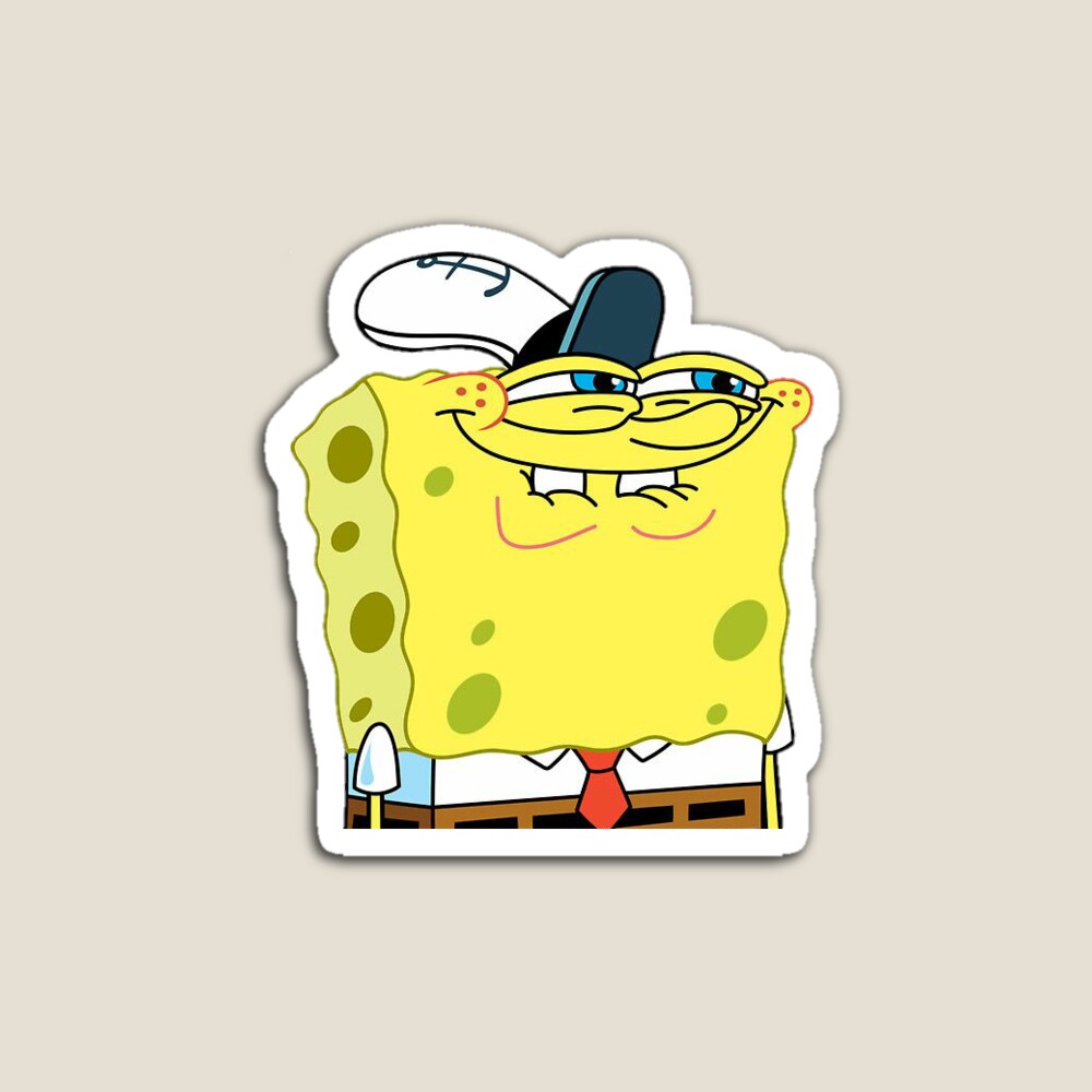 Spongebob meme face Magnet for Sale by L1sercool