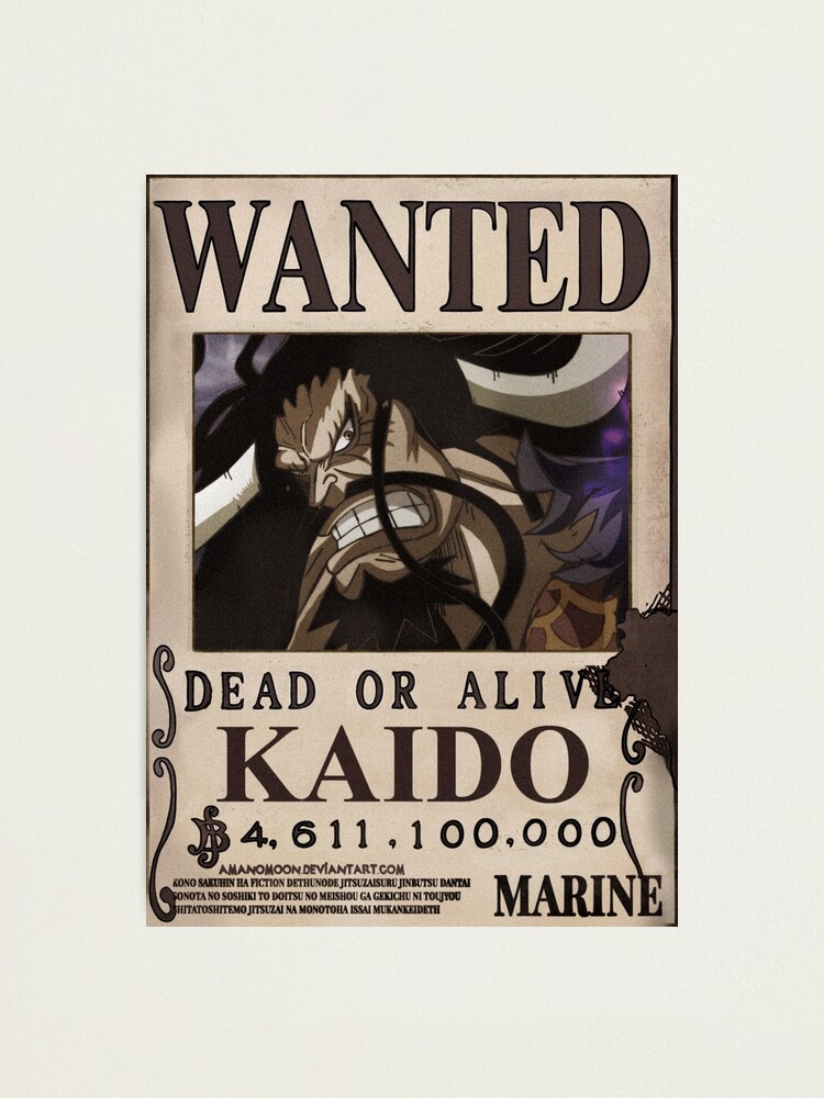 Kaido Wanted Bounty Photographic Print By Amanomoon Redbubble