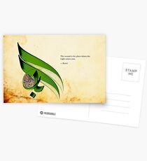 Arabic Calligraphy - Rumi - Light Postcards