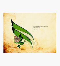 Arabic Calligraphy - Rumi - Light Photographic Print