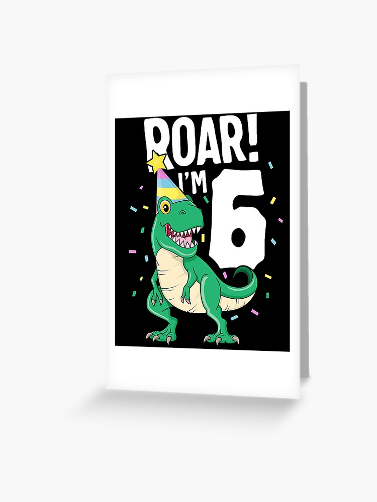 Chrome Dino Party Time Greeting Card