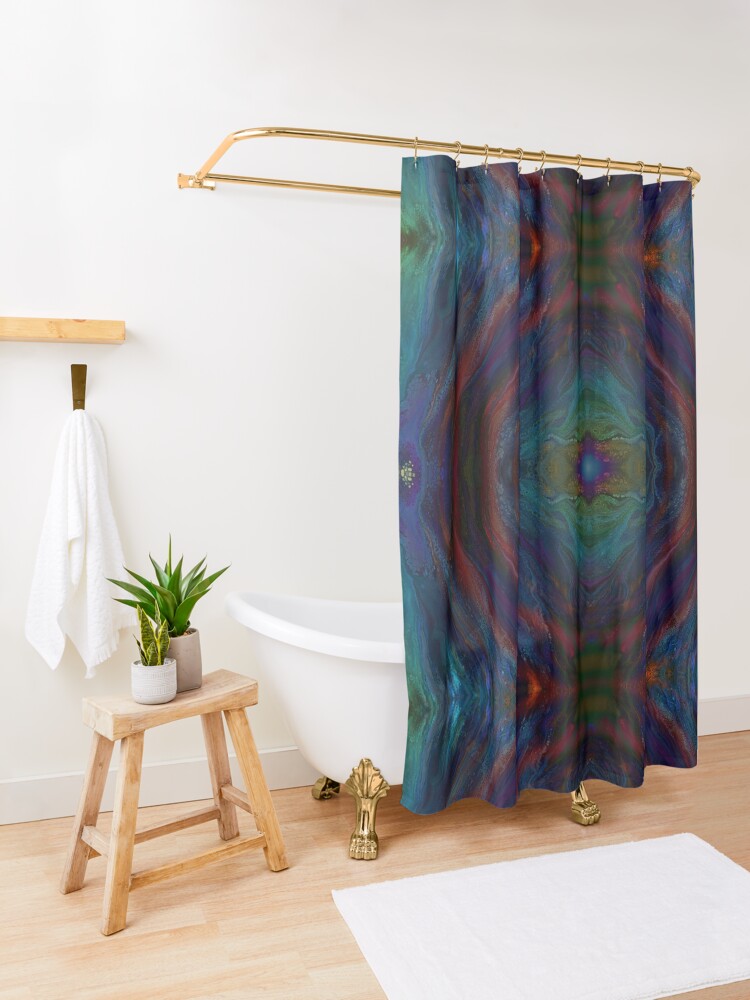 Alternate view of Aurora: rainbow Shower Curtain