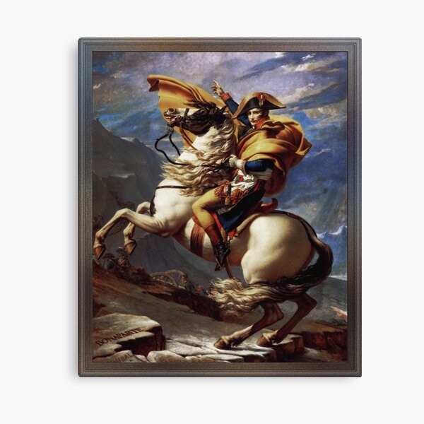 Napoleon Crossing The Alps by Jacques Louis David Old Masters Prints Canvas Print