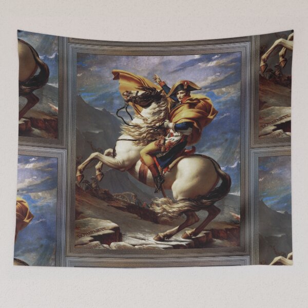 Item preview, Napoleon Crossing The Alps by Jacques Louis David Old Masters Prints designed and sold by Xzendor7 Digital Art Creations.