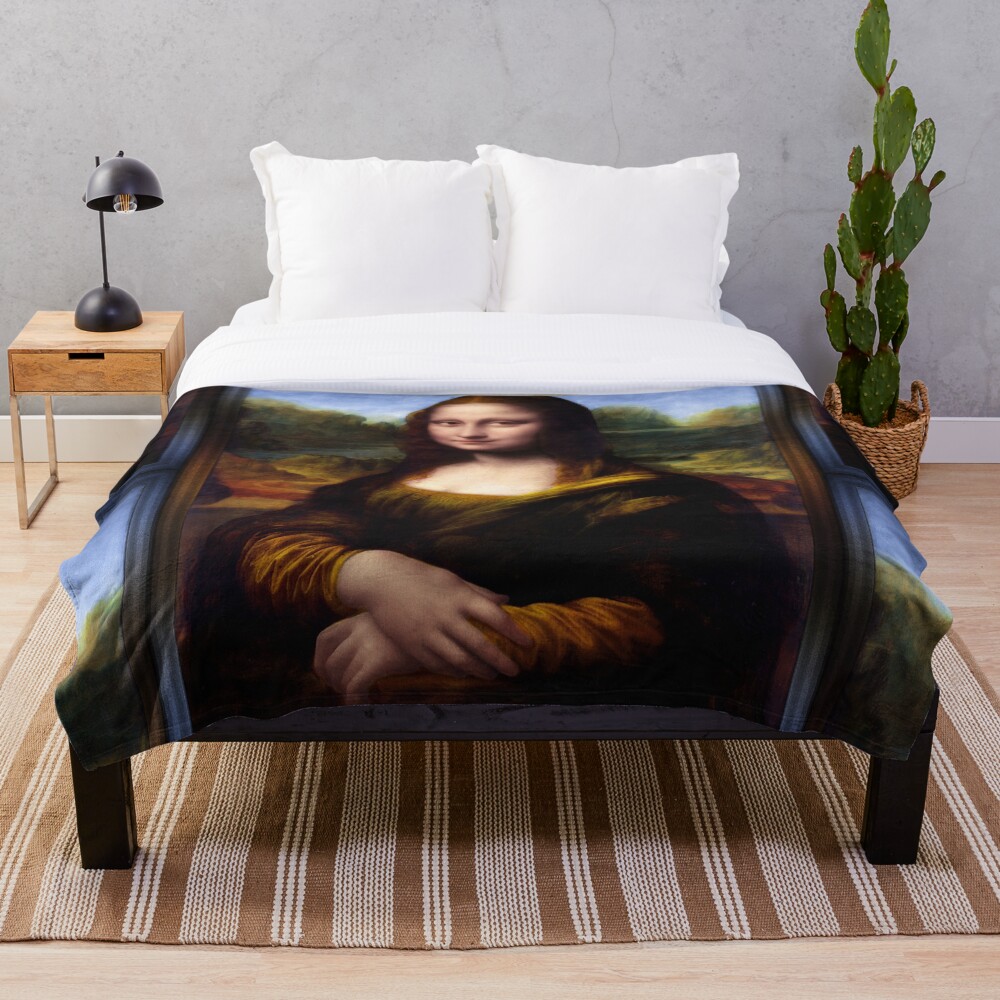 Xzendor7 Comforters, Duvet Covers and Throw Blankets - Elegance and Beauty 9 Mona Lisa by Leonardo da Vinci Throw Blanket