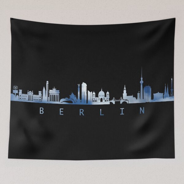 Item preview, Berlin Skyline Blue sky designed and sold by Elenia Design.