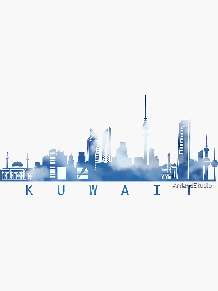 "KUWAIT City Skyline" Sticker for Sale by ArtlandStudio Redbubble