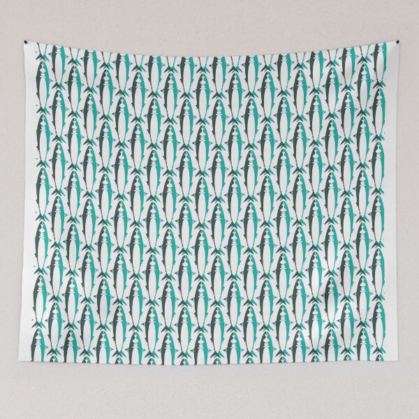Item preview, Bue Sardines Pattern designed and sold by lanolga.