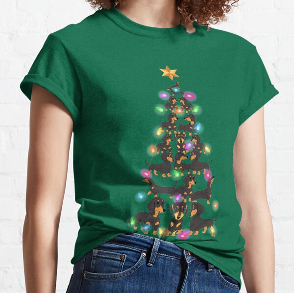 dachshund christmas tree shirt