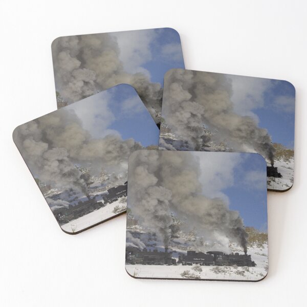 Item preview, Double header (locomotives 487 & 488) in snow designed and sold by Spattergull.