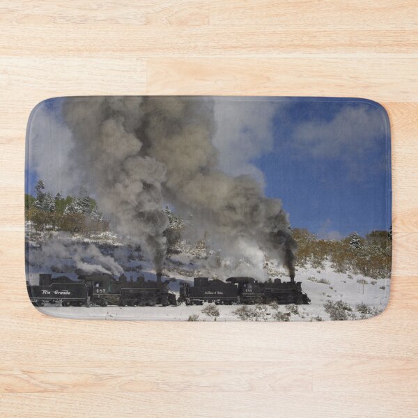 Item preview, Double header (locomotives 487 & 488) in snow designed and sold by Spattergull.
