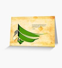 Arabic calligraphy - Rumi - Strange pull Greeting Card
