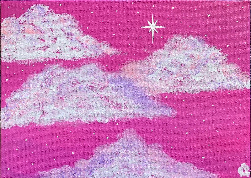 Daydream Purple and Pink Clouds Aesthetic City Silhouette | Etsy