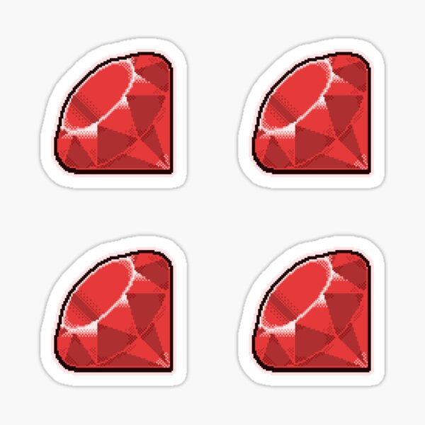 Ruby Pixel Art Sticker