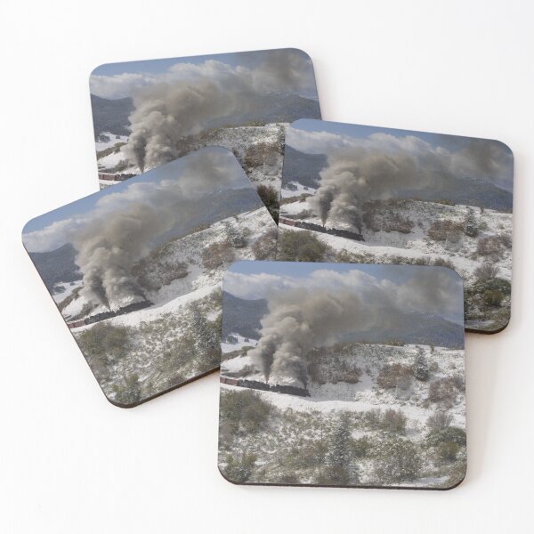 Item preview, Train with double header in snow designed and sold by Spattergull.