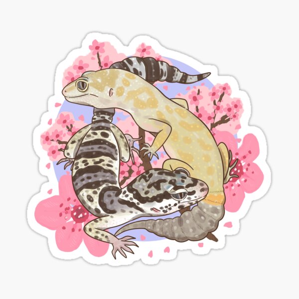 Item preview, Leopard Geckos and Sakura designed and sold by Paige Penrose.