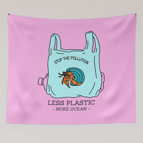 Item preview, Say No To Plastic Bags Stop The Pollution Less Plastic More Ocean designed and sold by soondoock.