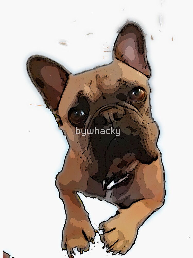 Thumbnail 3 of 3, Sticker, French Bulldog designed and sold by bywhacky.