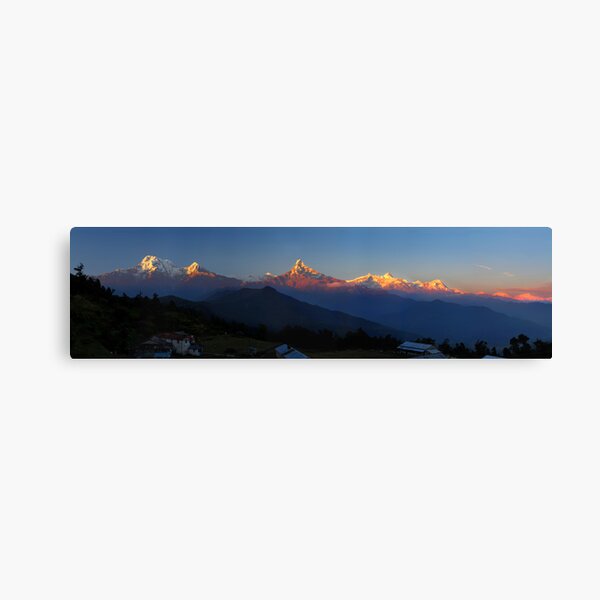 Annapurna, Hinchuli and Machhupuchare, Himalaya, Nepal. Canvas Print