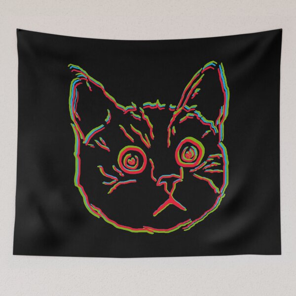 Item preview, Cat DIZZY RED Wave designed and sold by CharlieCreator.