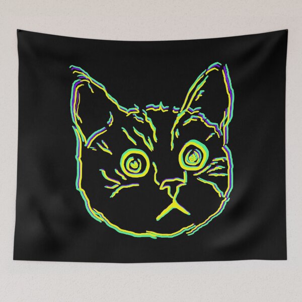 Item preview, Cat DIZZY Yellow Trip designed and sold by CharlieCreator.