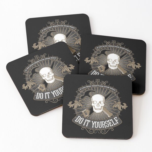 Do it yourself - Biker Style Coasters (Set of 4)