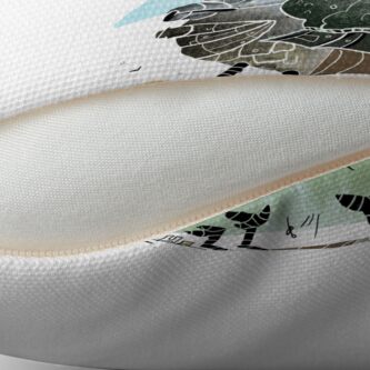 Alternate view of The Moving Castle Throw Pillow