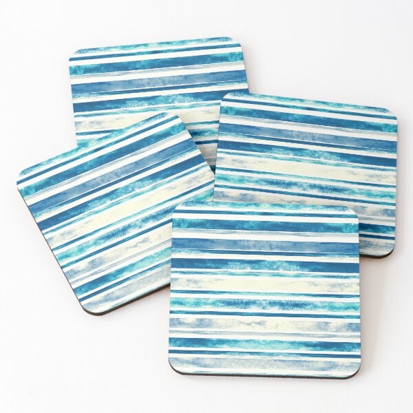 Item preview, Watercolor Stripes - Blue  designed and sold by TigaTiga.