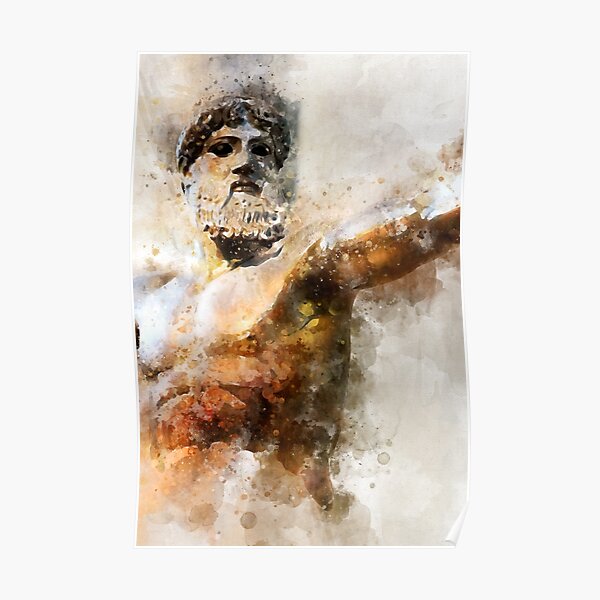 Zeus Dieu du Tonnerre de la Mythologie Grecque - Jupiter Poster