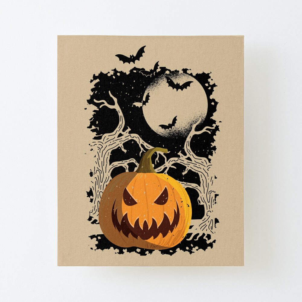 Halloween vintage design Pumpkin Art Board Print for Sale by