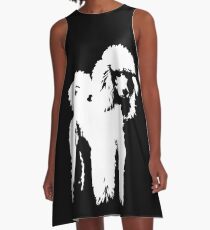 POODLE DOG LOVE YOU AND CHRISTMAS GIFT WRAPPED FOR YOU A-Line Dress