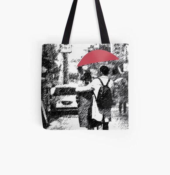 Rain All Over Print Tote Bag