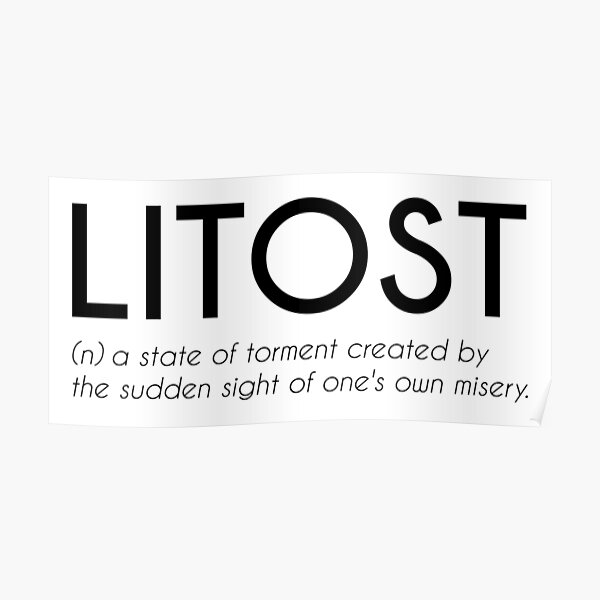 Litost - Beautiful Czech Word Poster