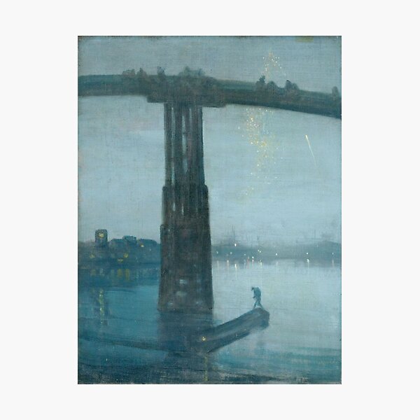 Item preview, Nocturne - Blue and Gold - Old Battersea Bridge by James McNeill Whistler designed and sold by ArtExpression.