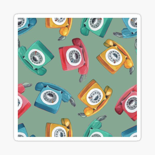 Vintage Telephone Party Sticker