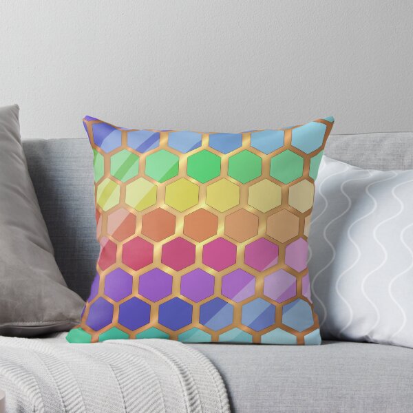 Item preview, Diseño colorido de la abeja del hexágono designed and sold by RaicyRose.