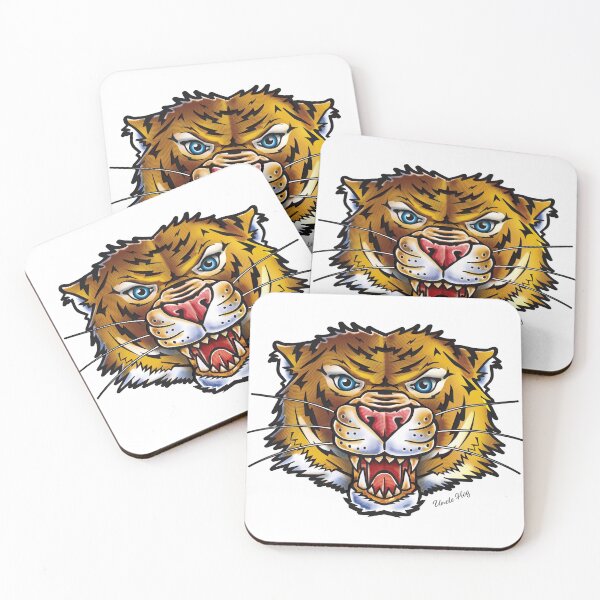 Item preview, Powerful tiger - Neo traditional Tattoo Style designed and sold by Cimbart.
