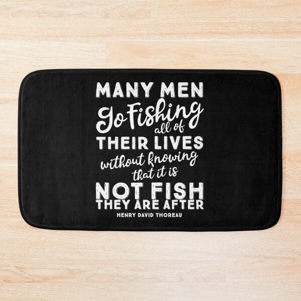 Item preview, Fishing Quote by Henry David Thoreau - white text designed and sold by blueskiesforme.